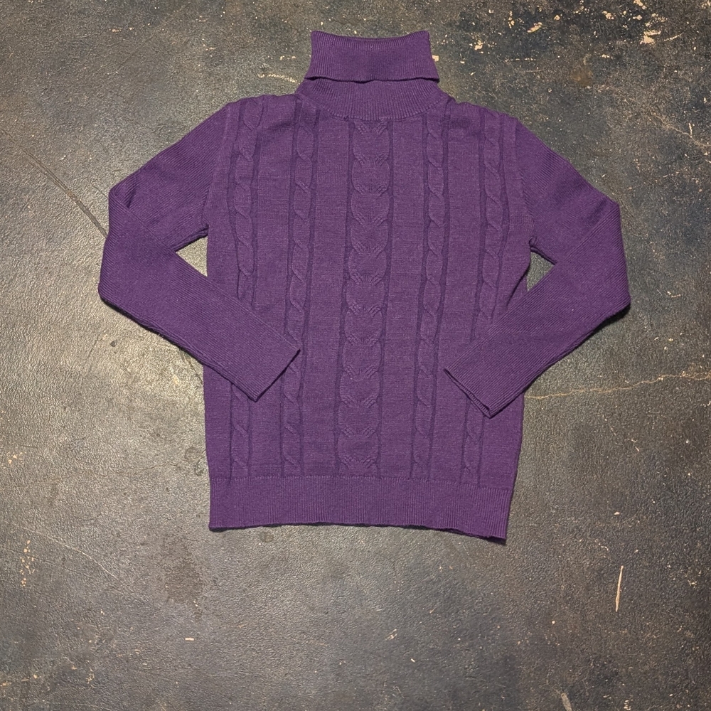 Purple Turtleneck Sweater